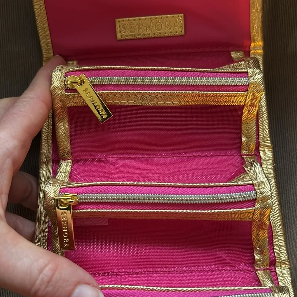 Sephora Las Vegas Mini Pack Pink and Orange Cosmetic Bag - Picture 9 of 11